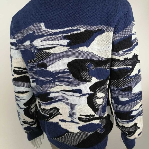 New Authentic Louis Vuitton Camo Pique Jacquard Crewneck Sweater - Picture 4 of 12